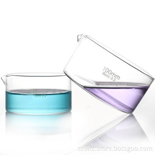 High-Quality BoroSilicate Glass Crystallization Dishes (60ml to 230ml) - CE & ISO Certified